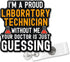 I'm a Proud Lab Tech Black Glitter Cute Badge Retractable with Alligator Clip, Funny Lab Tools ID Card Badge Holder Gifts for Scientist Doctor Nur...