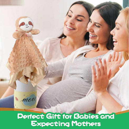 Sloth Baby Security Blankets for Baby Soft Loveys for Babies Boy, 16" Baby Stuff Snuggle Toy Lovie, Baby Girl Gifts for Infant and Toddler...