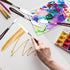 Set of 7, Acrylic Paint Palette and Palette Knife Painting SourceTon 2 Pieces with Thumb Hole Clear Paint Pallet and 5 Stainless Steel Wooden Hand...