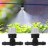 50Pcs 1/4" Micro Spray Irrigation Drippers Three-Way Integrated Atomizing Nozzle for Garden Greenhouse, Drip Irrigation System, Courtyard Cooling...