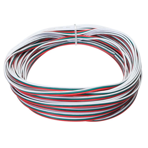 MECCANIXITY 24 Gauge 3 Conductor Electrical Wire Tinned Copper Cable 49FT Flexible Stranded Hook-up Wire for LED Strips Lamps Residential Wiring C...