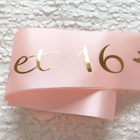 Ergonflow 16th Birthday Sash and Tiara Kit, Sweet Sixteen Birthday Gifts for Girls Party Supplies Favors Decorations (Pink)...