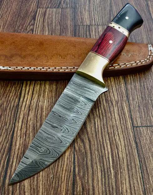 Poshland Handmade Damascus Steel 9 Inches Full Tang Skiner Knife (BC-1096)...
