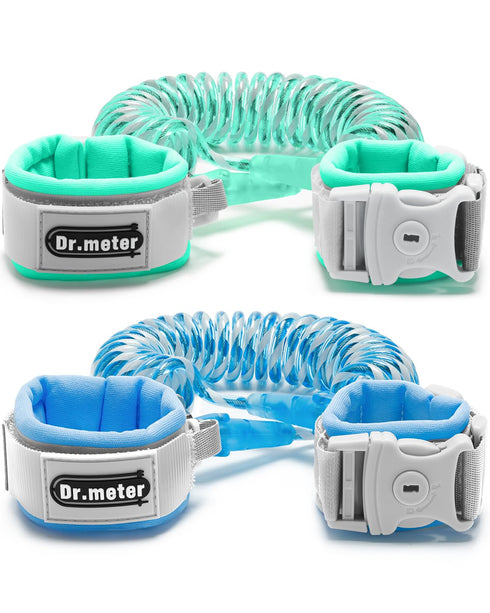 Dr.meter Anti Lost Wrist Link, 2 Pack Toddler Safety Leash with Key Lock, Reflective Child Walking Harness - Dual 8.2ft Length Kids Leash for Supe...