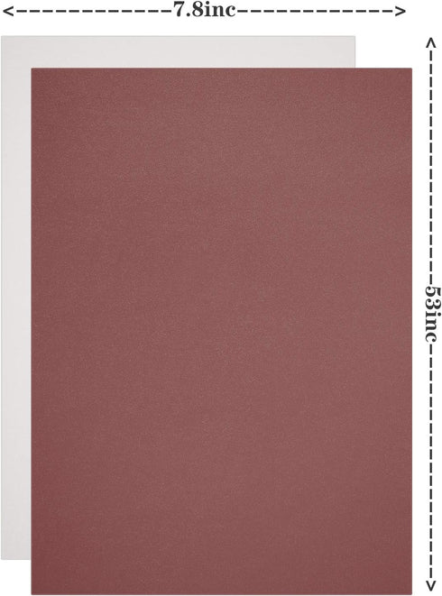 RAMYA Smooth Solid Color Faux Leather Sheets (7.8 "X53") PU Leather is Very Suitable for Making DIY Earrings, Making Crafts, Bows, Sewing (Chocola...
