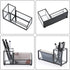 Hipiwe Glass Business Card Holder Metal Pen Pencil Storage Holder for Desk Clear Business Card Display Organizer Case for Office Home,2 Slots,Blac...