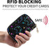 RFID Credit Card Holder Colorful Neon Cat Heads Leather With Zipper Card Case Wallet for Women Girls...