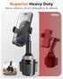 APPS2Car Solid Cup Holder Phone Mount for Car Truck with Quick Extension Long Arm Fast Swivel Adjustable Height 360 Rotatable Low Profile for iPho...