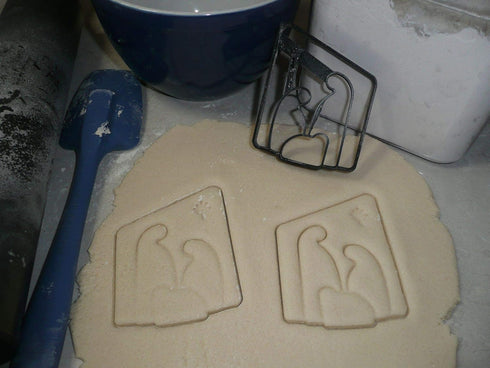 NATIVITY SCENE CHRISTMAS COOKIE CUTTER - Jesus, Mary, Joseph, Manger - Black, Food-Safe Plastic - Made in USA - 1 Piece...