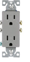 EATON TR1107SG-SP-L Designer Duplex Receptacle, Silver Granite...