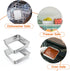 TeamFar 6 Inch Square Cake Pan, Stainless Steel Square Baking Pan for Lasagna Cake Brownie, Healthy & Heavy Duty, Dishwasher Safe & Easy Clean, Br...