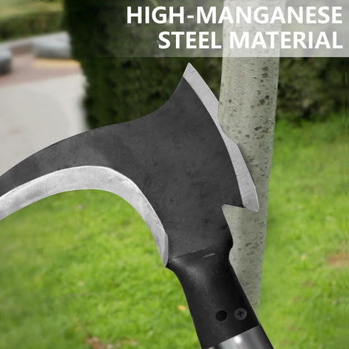 1 Pcs High Manganese Steel Double Scythe,Steel Grass Sickle,Agricultural Hand-Motor Weeding,Blade Thickness 2.8mm,Weeding Scythe Sickle for Outdoo...