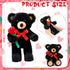 Black Bear Plush Stuffed Animal Black Bear with Rose Funny Cute Black Stuffed Animal Plush Gifts for Kids Toddler Girlfriend Mother's Day Birthday...