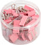Pink Binder Clips Paper Clamps, Assorted Sizes Set (Small, Medium, Large) for Office School and Home Supplies...
