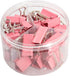 Pink Binder Clips Paper Clamps, Assorted Sizes Set (Small, Medium, Large) for Office School and Home Supplies...