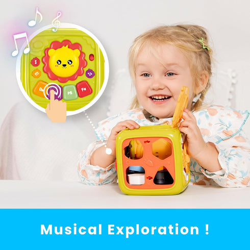 PlenPLAY 6-in-1 Activity Cube for Babies and Toddlers – Baby Toys 12-18 Months – Activity Cube for 1 Year Old – Perfect Car Seat Travel Toys for T...