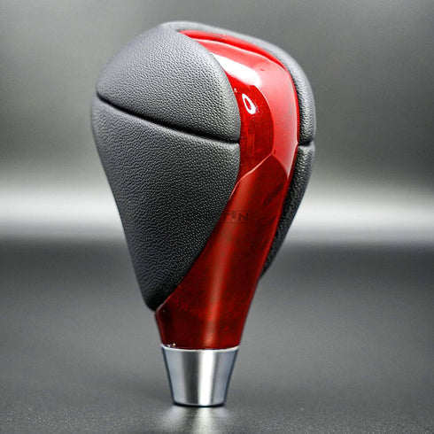 Gear Shift Knob, Cherry Red, Walnut Wood, Leather, for Lexus ES300h ES350 GS300 GS350 GS430 GS450h GS460 IS250 IS300 IS350 LS460 LS600h RX350 RX45...