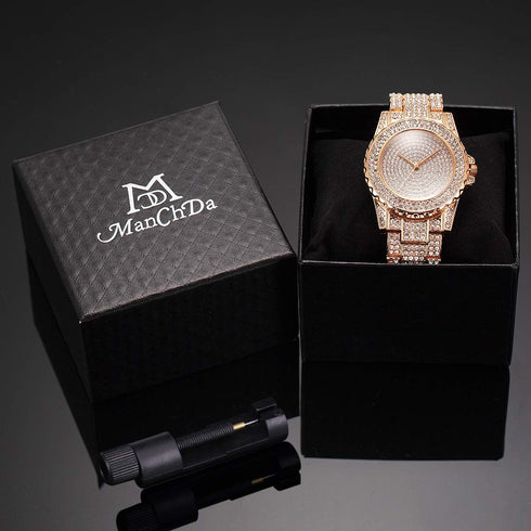 ManChDa Diamond Watch for Women Iced Out Watch Bling Rhinestone Watches...