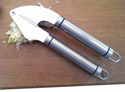 Best Garlic Press With Cleaning Brush - Solid 18/10 Stainless Steel Garlic Crusher Mincer Ginger Tools...