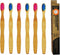 Wooden Toothbrushes for Kids Charcoal Based Soft Bristle Natural Toothbrushes Colorful Bristles Handles for Boys Girls 6 Pcs...