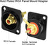 QIANRENON Gold Plated RCA Panel Mount Adapter RCA Female to Solder Terminal AV Connector, D-Panel/XLR Panel Mount, for S/PDIF TV Audio Video Phono...