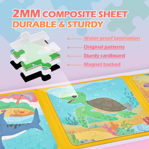 Magnetic Puzzles for Kids Ages 3-5, Puzzles for Kids Ages 4-8, Toddler Puzzles Ages 2-4, Shark Jigsaw Puzzles Book for Preschool Toddlers, Travel ...