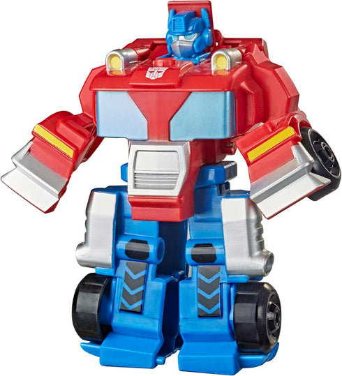 Transformers Playskool Heroes Rescue Bots Academy Team Optimus Prime, 4.5-Inch Action Figure, Converting Robot Toy, Ages 3 and Up...