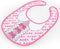 Littleforbig Cotton Waterproof Babydoll Printed Adult Bib with Adjustable Velcro Closure - Pretty in Pink Baby Bib...