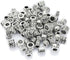LolliBeads (TM) Antiqued Silver Tone Bracelet Jewelry Marking Large Hole Spacer Beads Round Tube Charm Beads (80pcs)...