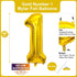 Lovoir 40 Inch Large Gold Number 1 Balloon Extra Big Size Jumbo Digit Mylar Foil Helium Balloons for Birthday Party Celebration Decorations Gradua...