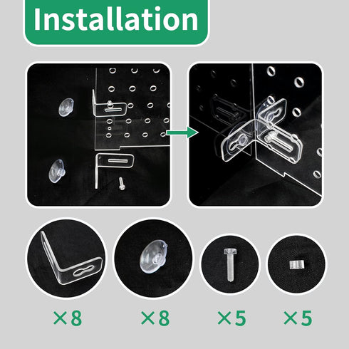 Aquarium Fish Tank Divider Acrylic Isolation Grid Board with Suction Cups Included Clear Fish Separator Transparent Plate Baffle Cover Blocking Fi...
