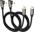 90 Degree USB C to USB C 3.1 Gen 2 Cable USB Right Angle 3.1 Type C Male to Male Extension Cable Fast Charging Compatible for Google Pixel 3XL,Sam...