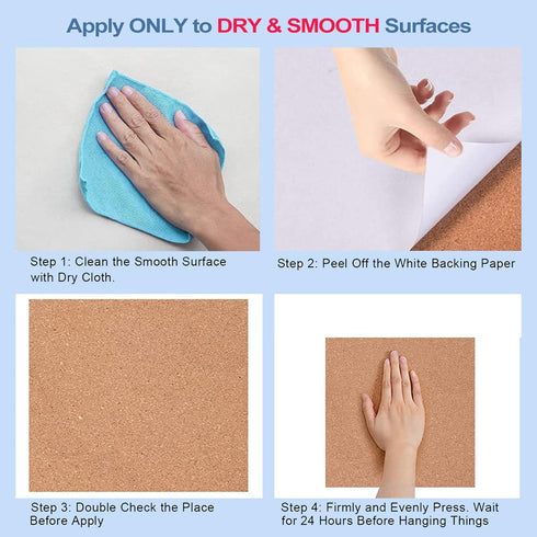 3mm Cork Board Roll Self-Adhesive Bulletin Boards, 51"x16"-1/8" Thick Large Cork Rolls, Decorative Corkboards for Wall, Office, Home, Kitchen, Pos...