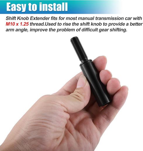 X AUTOHAUX 51mm 2" Car Shift Knob Extension Aluminum Alloy Gear Shifter Extender Lever M10x1.25 for Ford for Nissan...
