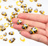 VISCAL 100Pcs Wooden Bee Decor,Self-Adhesive Painted Flatback Mini Wooden Bumble BeesCraft Scrapbooking DIY Decor Supplies, Birthday, Party?Scrapb...
