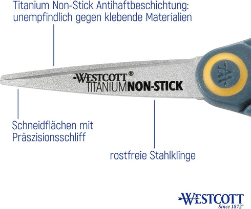 Westcott 5-Inch Straight Titanium Bonded Non-Stick Scissor...