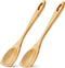2 Pieces Wooden Spoons for Cooking 12 Inch Wood Corner Spoon Bamboo Spatula Wooden Cooking Utensils Scraper for Kitchen Non Stick Cookware Gifts...