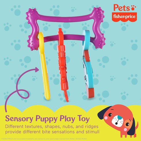 Fisher-Price for Pets Key-9 Teething Ring for Puppies - Dog Chew Toy for Puppies, Puppy Teething Toy, Puppy Teether - Puppy Toys, Cute Puppy Gift ...