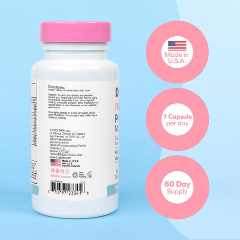 Dr. Talbot's Mom Prenatal Multi-Vitamin Daily Supplement - Folic Acid, Iron, Vitamins, and More - 60 Tablets...