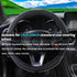 Car Steering Wheel Cover, Leather Auto Steering Wheel Protector, Anti-Slip Car Interior Protection Accessories for Men and Women, 15 inch Universa...