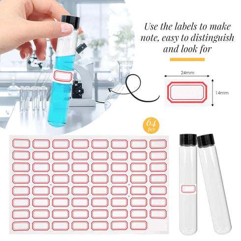 30ml Glass Clear Test Tubes with Screw Caps and Plastic Stoppers, 22 x 120mm Liquid Small Leak-Proof Glass Test Tubes, 12PCS...