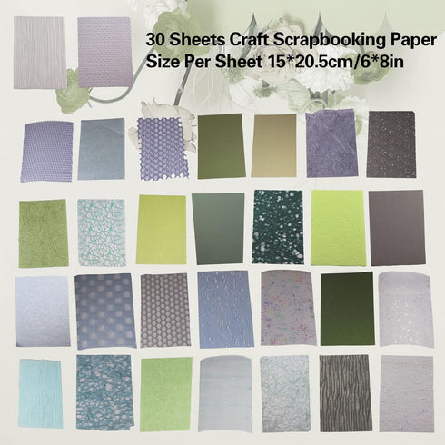 30Pcs Scrapbook Paper Textured Paper, A5 Mesh Fabric Pattern Paper, Handmade Snow Dot Mesh Fabric Scrapbook Paper, Mix Special Papers for Scrapboo...