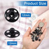 TOAOB 100 Sets Sew on Snap Buttons Brass Snaps Fasteners Press Studs Snap Kit for Sewing Clothing 12mm Black and Silver...