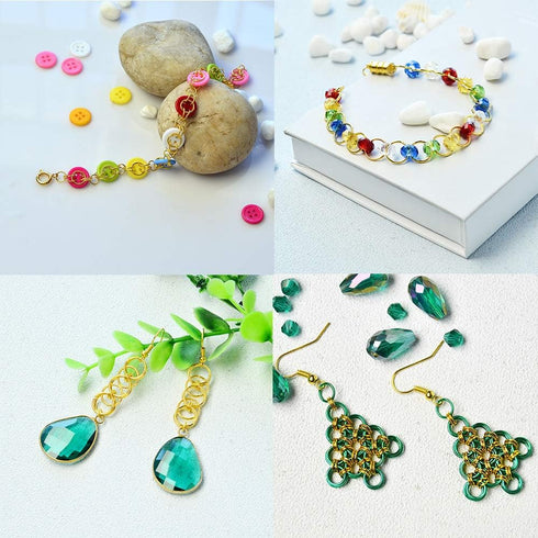 PH PandaHall About 2400pcs 24 Color 10mm Aluminum Jump Rings Open Jump Rings for Choker Necklaces Bracelet Chain Maille Jewelry Making...