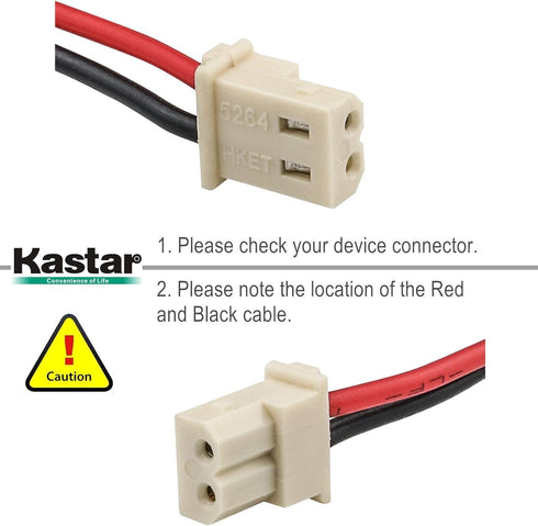 Kastar 2-Pack AAA 2.4V 1000mAh NiMH Rechargeable Battery for BT-166342 BT-266342 BT-283342 AT&T CL83464 EL51100 EL51200 EL51250 EL52200 EL52210 EL...