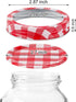 48pcs/24Set Regular Mouth Canning Lids Bands Split-Type for Mason Jar Canning Lids (red and white)...