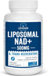 Liposomal NAD+ 500 mg + Trans-Resveratrol 300 mg, Superior Absorption True NAD Supplement Efficient for Cellular Energy Metabolism & DNA Repair, 6...