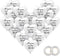 60 Pieces Memorial Balloons Funeral Hearts Shape Remembrance Latex Balloons with 2 Rolls White Ribbons for Rfuneral, Condolence, Funeral, Annivers...
