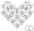 60 Pieces Memorial Balloons Funeral Hearts Shape Remembrance Latex Balloons with 2 Rolls White Ribbons for Rfuneral, Condolence, Funeral, Annivers...