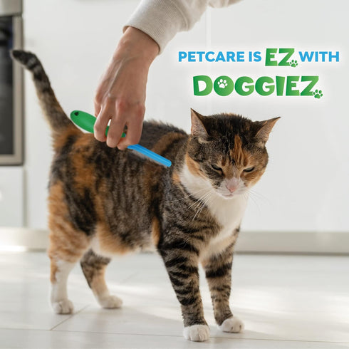 Dog, Cat, Rabbit & Pet Detangler Comb for Small Pets - Grooming Tool with Round Tip Steel Pins - Cat Comb, Dog Comb, Rabbit Comb - Anti Slip Hair ...
